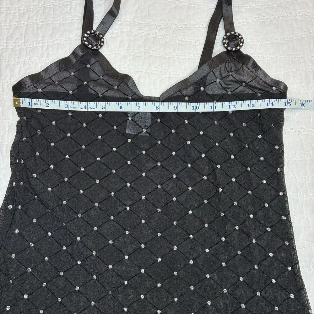 Nick & Sarah Intimates black sheer nightgown Sz S whimsigoth sexy fairycore Y2K